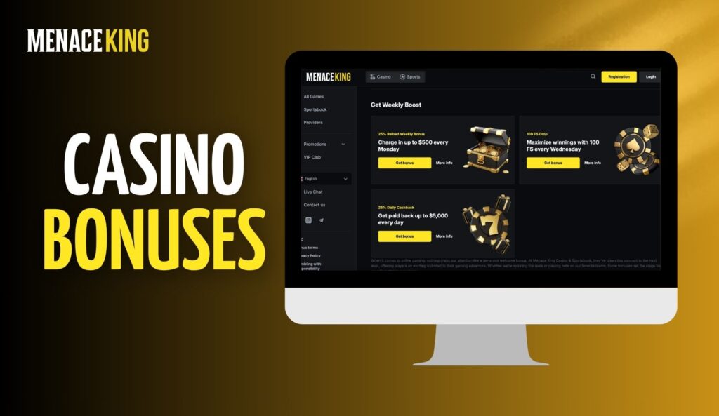 Casino Bonuses on MenaceKing Indian site