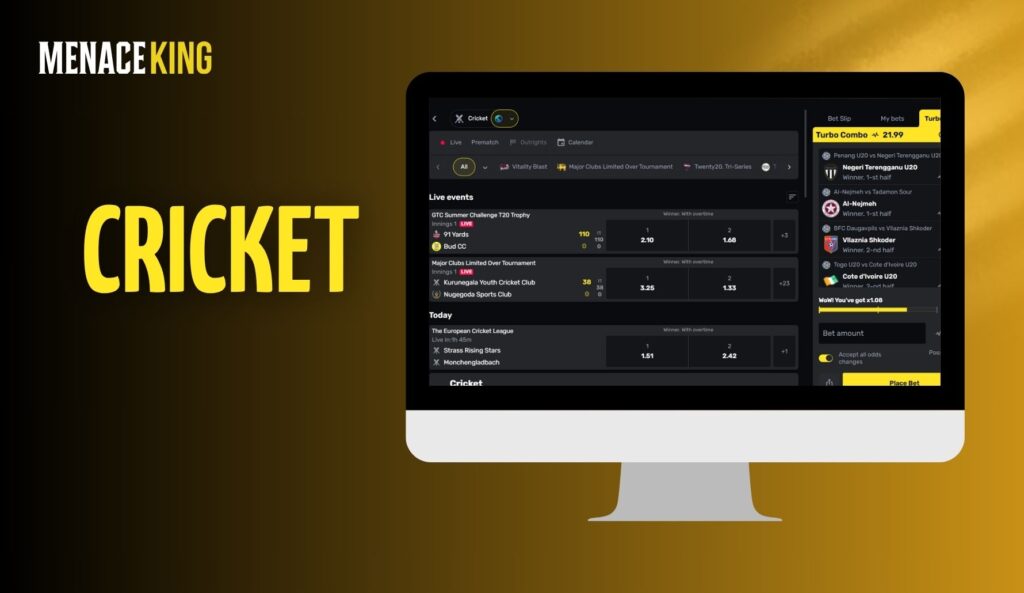 Cricket betting at MenaceKing India info