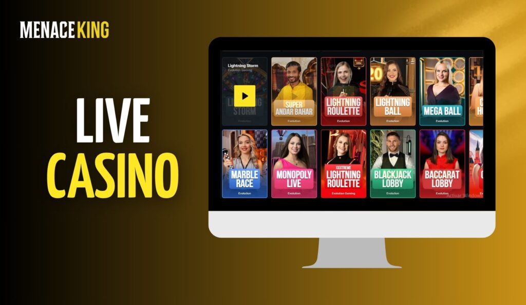 MenaceKing India Live Casino betting info