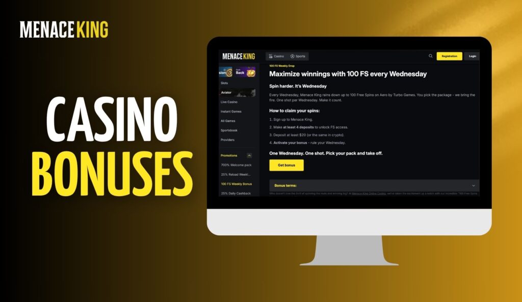 MenaceKing India Casino Bonuses review