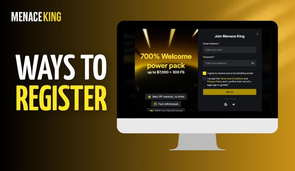 Ways to Register MenaceKing India guide