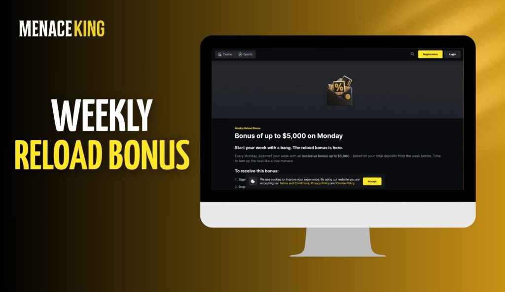 MenaceKing Weekly Reload Bonus
